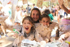 Campers smile for the camera at summer camp in California