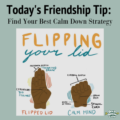 Today's Friendship Tip: Find Your Best Calm Down Strategy - Gold Arrow Camp  - California Summer Camp and Traditional Sleepaway Camps for Children